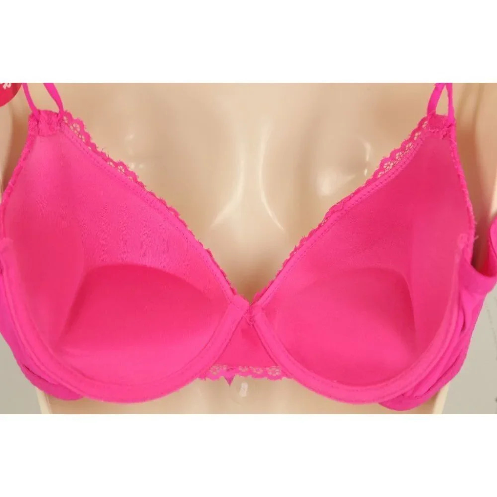 VS Bombshell Inspired Adds 2 Cups Ultimate Pushup Bra 38C Dark Pink Lace - Picture 9 of 9